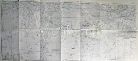 1970 Jepco Avigation high/low altitude enroute charts - Africa / Afrika légiforgalmi/légifolyosó térképe, kétoldalas, angol nyelvű, 43x88 cm