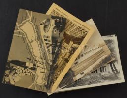 100 db MODERN fekete-fehér magyarországi kisméretű város képeslap / 100 modern black and white Hungarian town postcards