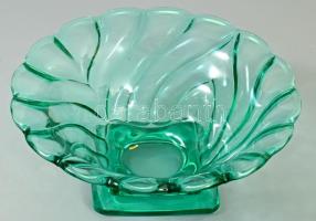 Anyagában színezet türkizzöld kínáló, hibátlan, d: 19,5 cm