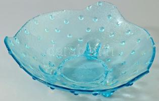 Anyagában színezet türkizkék kínáló, hibátlan, d: 21,5 cm