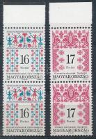 1996 Magyar népművészet 16Ft pár + 17Ft pár fél-fényes képoldallal (20.000)