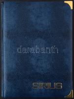 SIRIUS 10 fehér lapos közepes berakó szép állapotban kék borítóval, benne Marx bélyeg és Szabadságharcosok sor