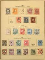 1874-1944 Magyar gyűjtemény előnyomott osztrák gyártású albumban, benne szép Krajcáros és Turul, jobb sorok, hiányos sorok, néhány blokk. Magas katalógus érték!