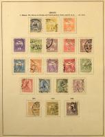 1874-1944 Magyar gyűjtemény előnyomott osztrák gyártású albumban, benne szép Krajcáros és Turul, job...