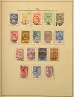 1874-1944 Magyar gyűjtemény előnyomott osztrák gyártású albumban, benne szép Krajcáros és Turul, job...