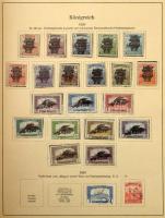 1874-1944 Magyar gyűjtemény előnyomott osztrák gyártású albumban, benne szép Krajcáros és Turul, job...