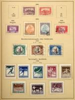 1874-1944 Magyar gyűjtemény előnyomott osztrák gyártású albumban, benne szép Krajcáros és Turul, job...