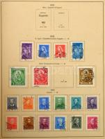 1874-1944 Magyar gyűjtemény előnyomott osztrák gyártású albumban, benne szép Krajcáros és Turul, job...