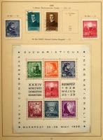 1874-1944 Magyar gyűjtemény előnyomott osztrák gyártású albumban, benne szép Krajcáros és Turul, job...