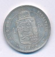 1879KB 1Ft Ag "Ferenc József / Középcímer" T:XF Hungary 1879KB 1 Forint Ag "Franz Joseph I" C:XF Adamo M15