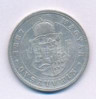 1887KB 1Ft Ag "Ferenc József / Barokk címer" T:VF,F Hungary 1887KB 1 Forint Ag "Franz Joseph / Baroque coat of arms" C:VF,F Adamo M15