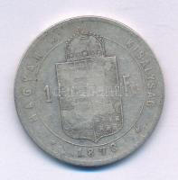 1878KB 1Ft Ag "Ferenc József / Középcímer" T:F patina, fo. Adamo M15