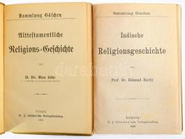 Sammlung Göschen 2 kötete: 
Edmund Hardy: Indische Religionsgeshcichte.; 
Max Löhr: Altetestamentl...