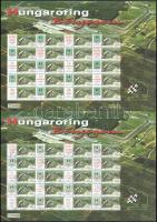 2005 Hungaroring bélyegem postatiszta sorszámozott + pecsételt sorszám nélküli ív