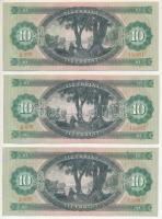 1969. 10Ft (3x) sorszámkövetők "A 076 150011 - A 076 150013" T:F szép papír
Adamo F7