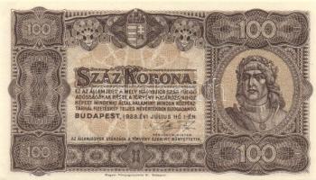 1923. 100K nyomdahely jelöléssel T:I
