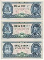 1980. 20Ft (3x) T:F szép papír Adamo F17