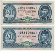 1969. 20Ft (2x) T:F szép papír Adamo F15