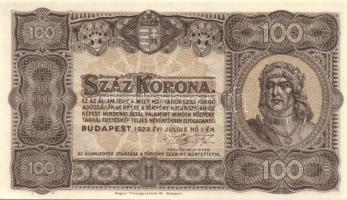 1923. 100K nyomdahely jelöléssel T:I