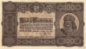 1923. 100K nyomdahely jelöléssel T:I