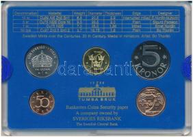 Svédország 2001. 50ö-10K (4xklf) forgalmi sor műanyag tokban, emlékéremmel T:UNC
Sweden 2001. 50 Ör...