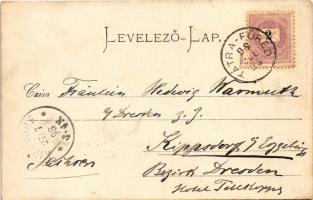 1898 Tátrafüred, Schmecks, Smokovec (Magas-Tátra, Vysoké Tatry); Római katolikus templom, hegycsúcso...