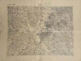 cca 1900-1915 Nyitra (Neutra) és környéke + Brody (Brodi, Ukrajna), 2 db katonai térkép, K. u. k. Militärgeographisches Institut, kis lapszéli sérülésekkel, az egyik viseltes állapotban, 47,5x62 cm és 62x43,5 cm