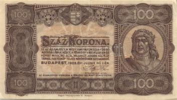 1923. 100K (2x) egyik nyomdahely jelöléssel T:II/II-