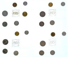 Olaszország 1971. 5L-100L (5xklf) + 1973. 5L-100L (5xklf) + 1975. 5L-100L (5xklf) + 1978. 5L-200L (6xklf) fóliás forgalmi összeállítások T:AU Italy 1971. 5 Lire - 100 Lire (5xdiff) + 1973. 5 Lire - 100 Lire (5xdiff) + 1975. 5 Lire - 100 Lire (5xdiff) + 1978. 5 Lire - 200 Lire (6xdiff) coin set in foil packaging C:AU