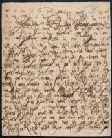 1858 Lőcse, héber nyelvű kétoldalas levél