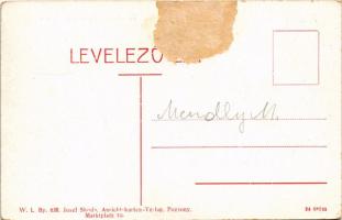 Pozsony, Pressburg, Bratislava; Városi színház, villamos, üzletek. W.L. Bp. 638. Josef Skoda kiadása...