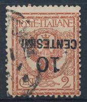 Olaszország 1923 Mi 168 fordított felülnyomással / inverted overprint