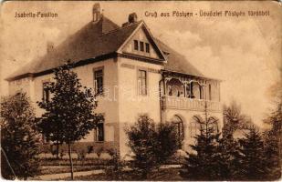 Pöstyén, Piestany; Izabella pavilon. Schreiber Gyula kiadása / Isabella-Pavillon / spa, pavilion, villa (EB)