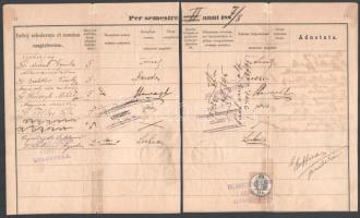1884-1889 Egyetemi leckekönyv 8 lapja ismert emberek aláírásával, közte Láng Lajos miniszter, Ballag...