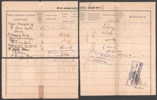 1884-1889 Egyetemi leckekönyv 8 lapja ismert emberek aláírásával, közte Láng Lajos miniszter, Ballag...