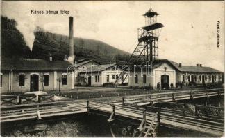 1916 Rákosbánya, Rákosská Bana (Gömörrákos, Rákos); szállító torony a bánya telepen, iparvasút. Vogel D. felvétele / mine, transport tower (kis szakadás / small tear)