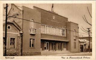 Diósgyőr, Újdiósgyőr (Miskolc); Vas- és Fémmunkások Otthona télen. Maksay fényképész (EK)