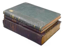 1857-1935 Vegyes nyomtatvány tétel:   1857-1866 Reichs-Gesetz-Blatt für das Kaisterthum Oesterreich. Jahrgang 1857, 1858, 1859, 1860, 1861,1864, 1866. Wien,1857-1866,Kaiserlich-Königlichen Hof- und Staatsdruckerei.;   1870-1889 Reichsgesetzblatt für die Reichstrathe vertretenen Königreiche und Länder. Jahrgang 1870, 1871 (címlaphiánnyal), 1881, 1886, 1887, 1889. Wien,1857-1866,Kaiserlich-Königlichen Hof- und Staatsdruckerei. Átkötött félvászon-, félbőr kötésekben, kopott borítókkal, közte sérült és egy hiányos gerinccel, régi intézményi bélyegzésekkel, változó állapotban.  1919-1926 Amtliche Nachrichten des Bundesministeriums für Soziale Verwaltung 2 kötete: I. Jahrgang 1919, 2+XLIV+2+926 p.; VIII. Jahrgang 1926, No. 1-11., X+270 p. Bp., 1919-1927, Franz Deuticke-Der Österreichischen Staatsdruckerei. Átkötött félvászon-kötések, kopott borítókkal, régi bélyegzésekkel;   1935 Oesterreichische Anwalts-Zeitung Jahrgang 12. 1-24 sz., XII+472 p.  Átkötött félvászon-kötés, kopott borítval, régi bélyegzésekkel;