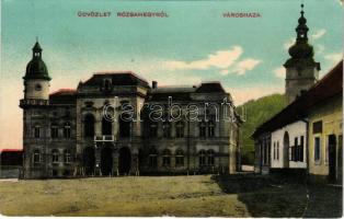 Rózsahegy, Ruzomberok; Városháza, templom. W.L. Bp. 2494. / town hall, church (r)