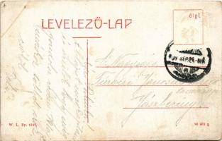1909 Igló, Zipser Neudorf, Spisská Nová Ves; Evangélikus és katolikus templom. W.L. Bp. 2797. / chur...