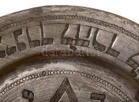 Szédertál. Ónbevonatos réz, cca 19.sz. közepe - második fele, feltehetően német, d: 21 cm