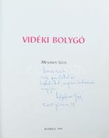 Mészáros Géza: Vidéki bolygó. DEDIKÁLT! Bp., 1999. Kiadói műbőr kötés, papír védőborítóval, jó állap...