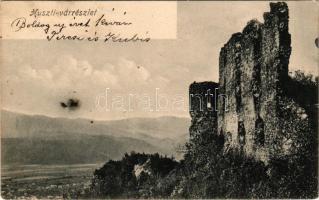 1905 Huszt, Chust, Khust; vár. Ágoston Lajos kiadása / castle ruins (fl)