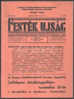1935 Festék Ujság, a Magyar Festékkereskedők Országos Egyesülete hivatalos lapja, ünnepi szám, III. évf. 10. sz., 1935. nov. 15. Szerk.: Jámbor József. Kiadói papírkötés, nagyrészt jó állapotban, kissé foltos borítóval, 50 p.