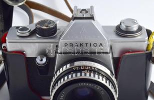 Pentacon Praktica L fényképezőgép, Carl Zeiss Jena Tessar 50mm f/2.8 objektívvel, eredeti tokjával