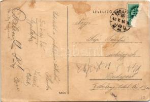 1920-1940 Csillaghegy. Cserkésztábor művészlap / Hungarian boy scout art postcard, scout camp s: Ger...