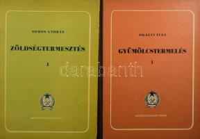 Somos András: Zöldségtermesztés 1. Bp., 1955, Mezőgazdasági. + Okályi Iván: Gyümölcstermelés 1. Bp., 1954, Mezőgazdasági. Félvászon kötés, kopottas állapotban.