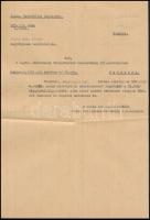 1941 A M. Kir. Honvédelmi Minisztérium hivatalos levele Szabó Béla lövész részére kegydíjának megszüntetéséről