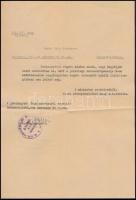 1941 A M. Kir. Honvédelmi Minisztérium hivatalos levele Szabó Béla lövész részére kegydíjának megszü...