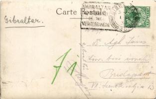 1934 Gibraltar, port, steamships, railway line. photo (EK)